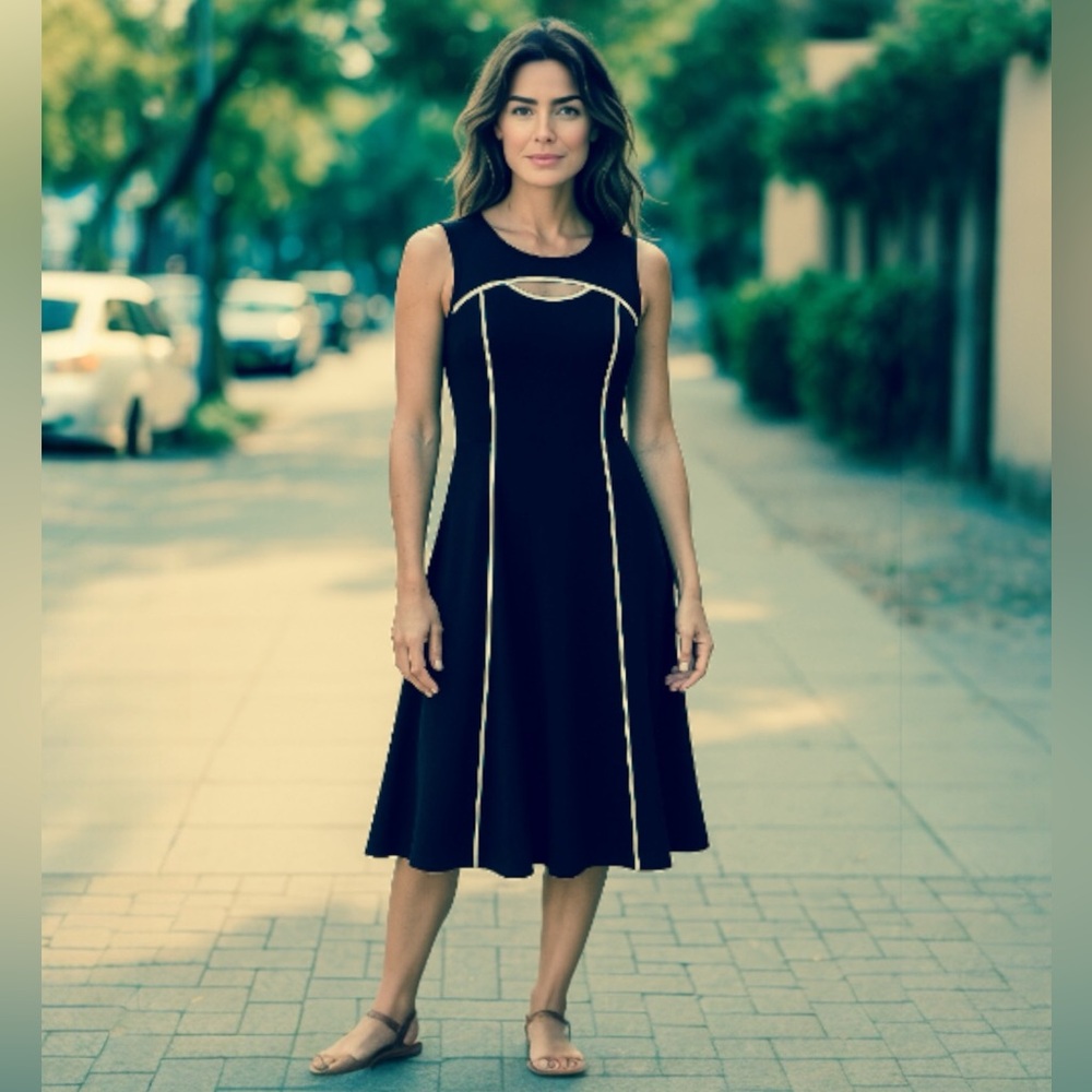 Danny & Nicole Black Sleeveless Dress